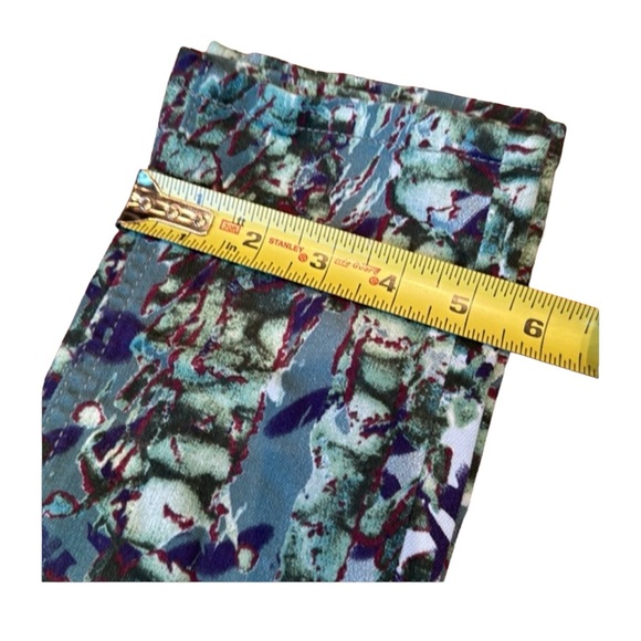 ESCADA SPORT teal green, blue print jean, size 36 EU - Picture 6 of 14